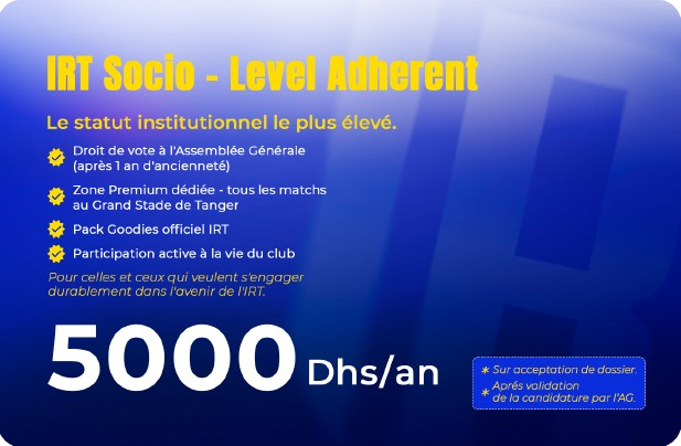 IRT Socio – Level Adhérent